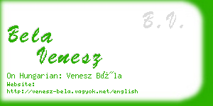 bela venesz business card